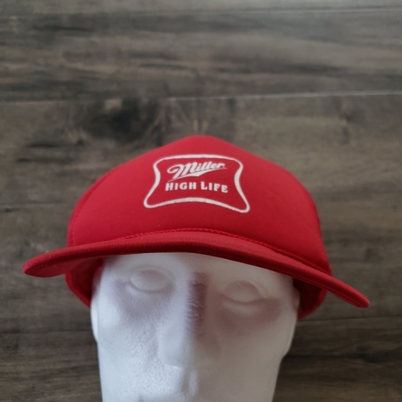 VTG Miller High Life Red Snapback Hat - Picture 5 of 13